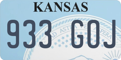 KS license plate 933GOJ