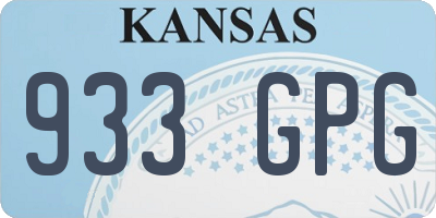 KS license plate 933GPG