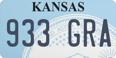 KS license plate 933GRA
