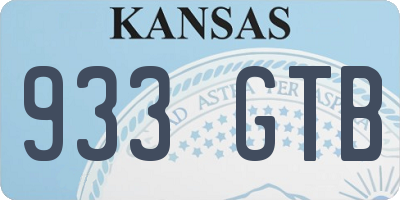 KS license plate 933GTB