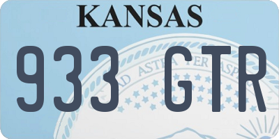KS license plate 933GTR