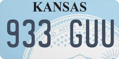KS license plate 933GUU