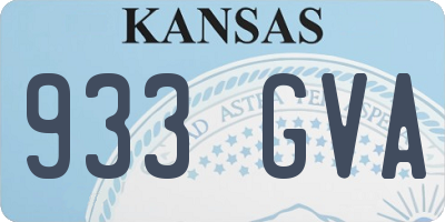KS license plate 933GVA