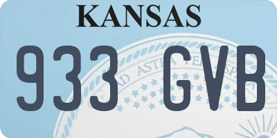 KS license plate 933GVB