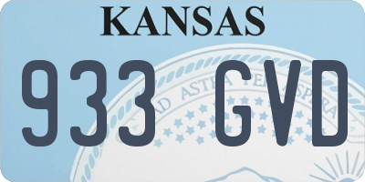 KS license plate 933GVD