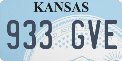 KS license plate 933GVE