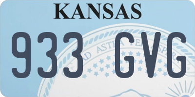 KS license plate 933GVG