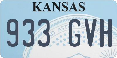 KS license plate 933GVH
