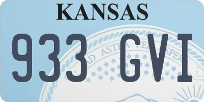 KS license plate 933GVI