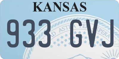KS license plate 933GVJ