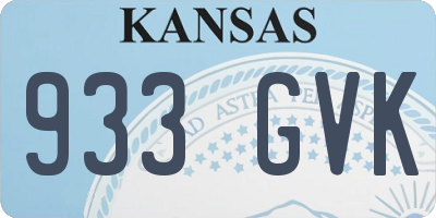 KS license plate 933GVK