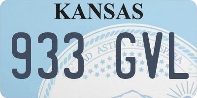 KS license plate 933GVL
