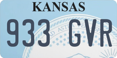 KS license plate 933GVR