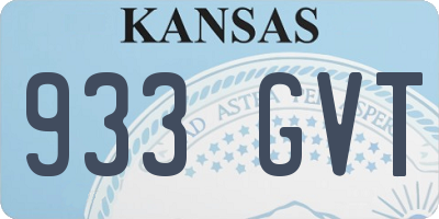 KS license plate 933GVT