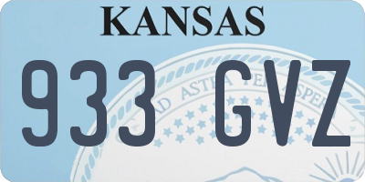 KS license plate 933GVZ