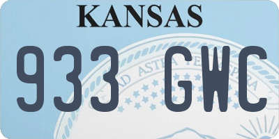 KS license plate 933GWC