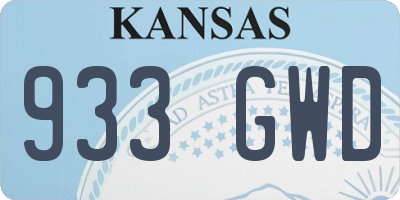 KS license plate 933GWD