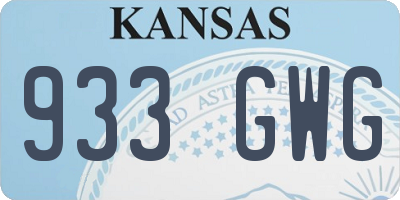 KS license plate 933GWG