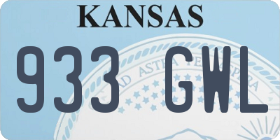 KS license plate 933GWL