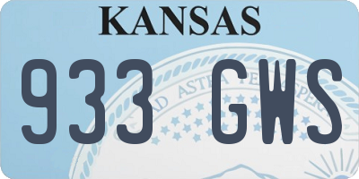 KS license plate 933GWS