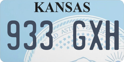 KS license plate 933GXH
