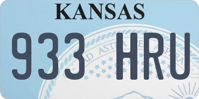 KS license plate 933HRU
