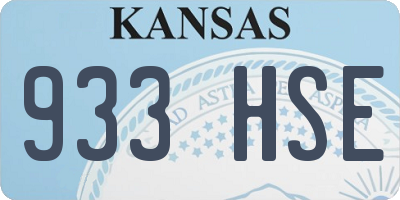 KS license plate 933HSE