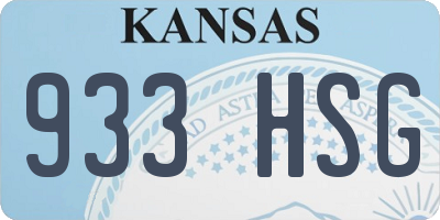 KS license plate 933HSG
