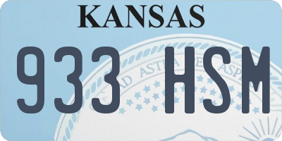 KS license plate 933HSM