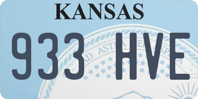 KS license plate 933HVE