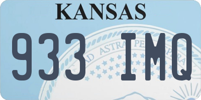 KS license plate 933IMQ