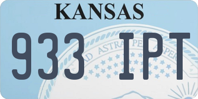 KS license plate 933IPT