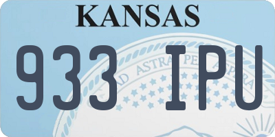 KS license plate 933IPU
