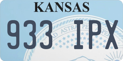 KS license plate 933IPX