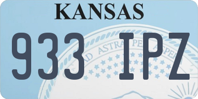 KS license plate 933IPZ