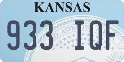 KS license plate 933IQF