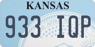 KS license plate 933IQP