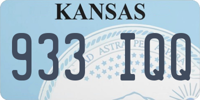 KS license plate 933IQQ