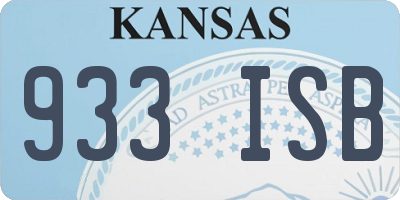 KS license plate 933ISB