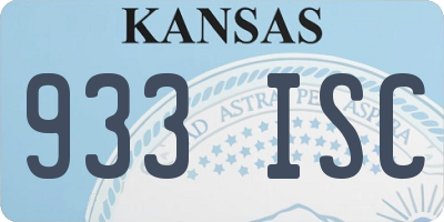 KS license plate 933ISC