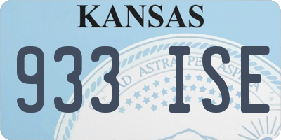 KS license plate 933ISE