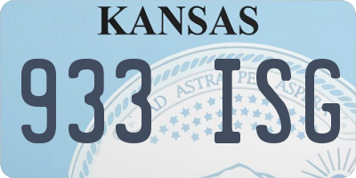 KS license plate 933ISG