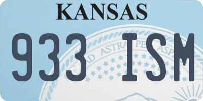 KS license plate 933ISM