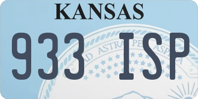 KS license plate 933ISP