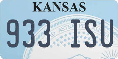 KS license plate 933ISU