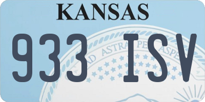 KS license plate 933ISV
