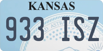KS license plate 933ISZ