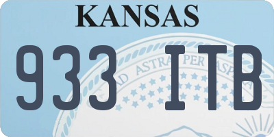 KS license plate 933ITB