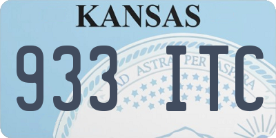 KS license plate 933ITC