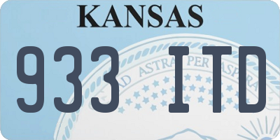 KS license plate 933ITD
